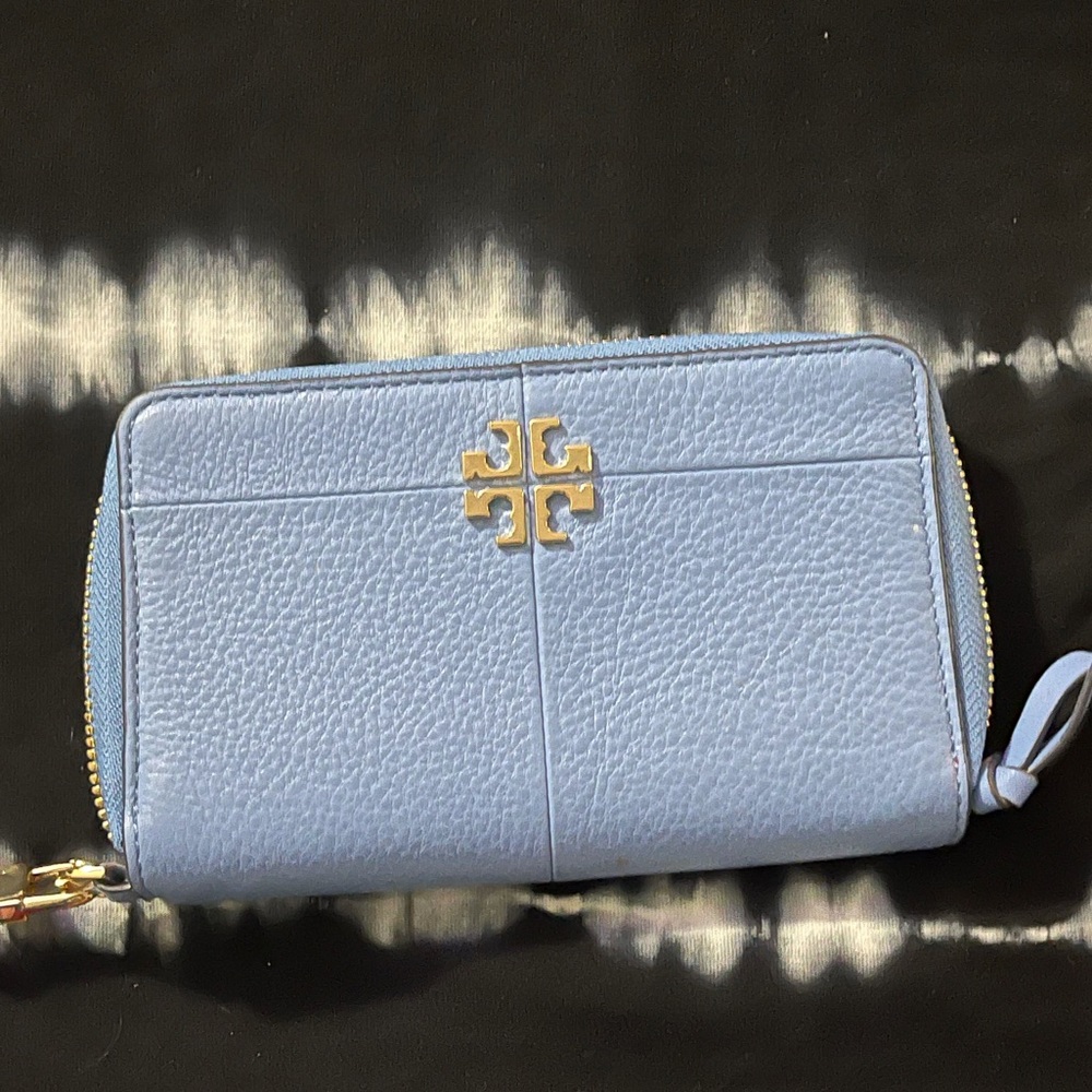 Tory Burch Lthr Ivy Smartphone Wallet Montego Blue